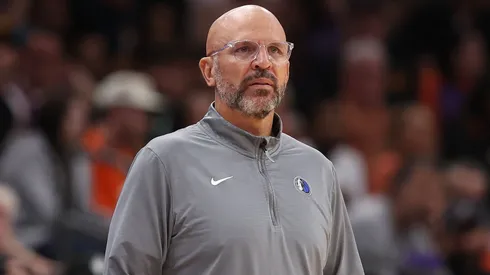 Head coach Jason Kidd of the Dallas Mavericks reacts during the second half of the NBA game against the Phoenix Suns at Footprint Center on October 26, 2024 in Phoenix, Arizona. The Suns defeated the Mavericks 114-102.