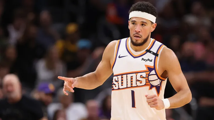 Devin Booker #1 of the Phoenix Suns.