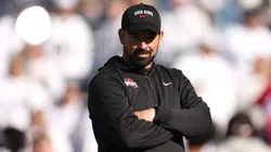 Head coach Ryan Day of the Ohio State Buckeyes looks on prior to a game against the Penn State Nittany Lions at Beaver Stadium on November 02, 2024 in State College, Pennsylvania.