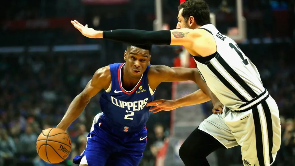 Shai Gilgeous- Alexander dribbling with the Clippers five years ago