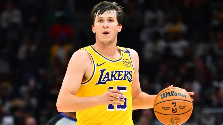 Austin Reaves #15 of the Los Angeles Lakers,
