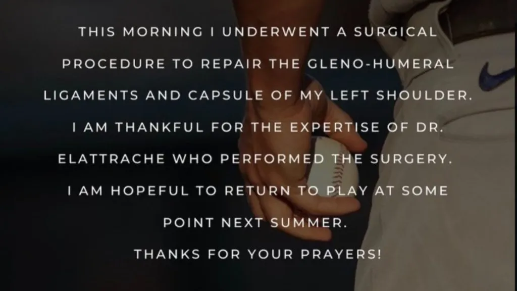 Via Clayton Kershaw’s Instagram.