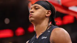 Paolo Banchero #5 of the Orlando Magic reacts against the Chicago Bulls during the second half at the United Center on October 30, 2024 in Chicago, Illinois.