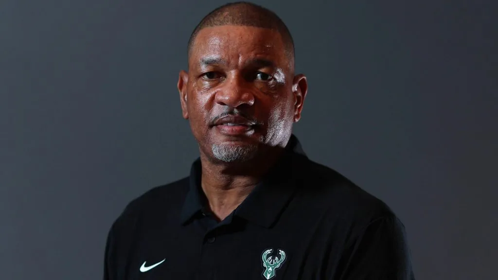 Head coach Doc Rivers of the Milwaukee Bucks poses for a portrait during media day at the Fiserv Forum on September 30, 2024. (Source: Stacy Revere/Getty Images)