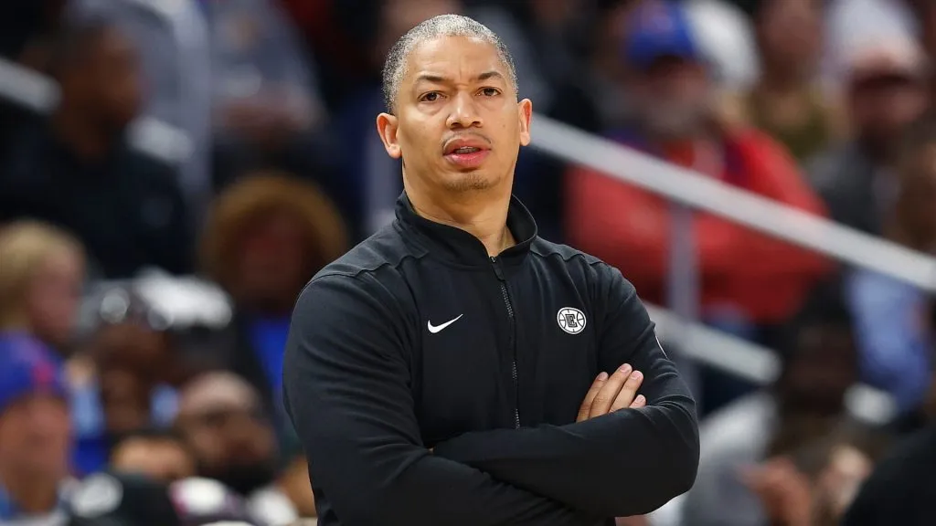 Head Coach Tyronn Lue in the second half at Crypto.com Arena on October 25, 2023. (Source: Ronald Martinez/Getty Images)