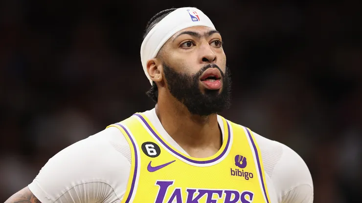 Anthony Davis #3 of the Los Angeles Lakers during the first half of the NBA game at Footprint Center