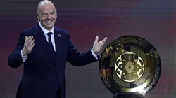 FIFA president Gianni Infantino with the FIFA Club World Cup 2025.