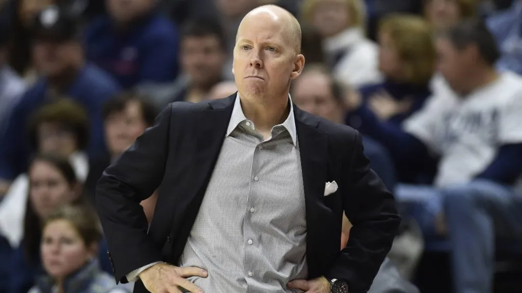 Mick Cronin looks on during action against Connecticut at Gampel Pavilion on February 3, 2018. (Source: IMAGO / ZUMA Press Wire)