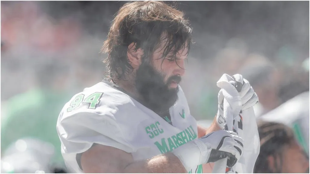 Marshall Thundering Herd defensive lineman Dylan Davis – IMAGO / ZUMA Press Wire