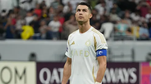 Cristiano Ronaldo of Al Nassr in the AFC Elite Champions League match between Al Gharafa vs Al Nassr at the Al Bayt Stadium