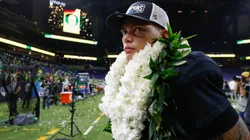 Oregon Ducks quarterback Dillon Gabriel (8) after the NCAA, College League, USA Big Ten Championship football game between the Penn State Nittany Lions and the Oregon Ducks at Lucas Oil Stadium in Indianapolis, Indiana.