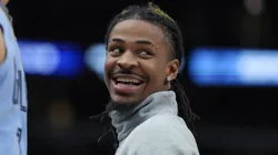 Ja Morant 12 of the Memphis Grizzlies after a game against the Chicago Bulls on November, 23, 2024 at the United Center in Chicago, Illinois.