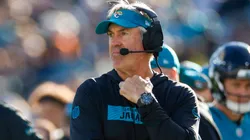 Jacksonville Jaguars head coach Doug Pederson looks on during the game between the Jacksonville Jaguars and the Houston Texans on December 1, 2024 at EverBank Stadium in Jacksonville, Fl.