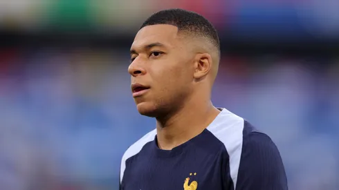 Kylian Mbappe of France looks on ahead of the match vs Spain
