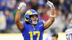 Puka Nacua #17 of the Los Angeles Rams