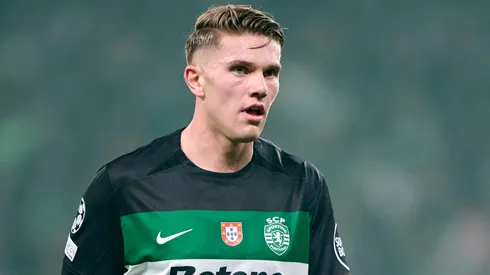 Viktor Gyokeres of Sporting CP looks on during the UEFA Champions League match between Sporting CP and Arsenal FC.