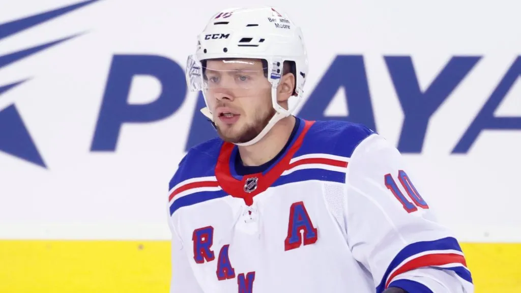New York Rangers player Artemi Panarin, from Russia, at a game against the Calgary Flames in Calgary, Alta. on Oct. 24, 2023.