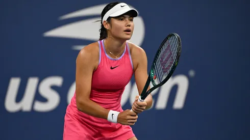 Emma Raducanu Vs Sofia Kenin on Grandstand Stadium during the 2024 US Open.