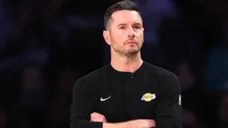 Head coach JJ Redick of the Los Angeles Lakers looks on during the second quarter against the Memphis Grizzlies at Crypto.com Arena on November 13, 2024.