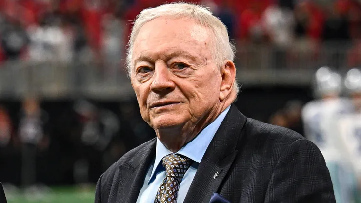 Dallas owner Jerry Jones looks on prior to the start of the NFL, American Football Herren, USA game between the Dallas Cowboys and the Atlanta Falcons on November 3rd, 2024 at Mercedes-Benz Stadium in Atlanta, GA.
