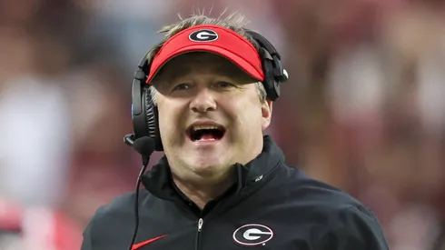 Georgia head coach Kirby Smart reacts to a play during the second quarter against Florida State in the Orange Bowl at Hard Rock Stadium on Saturday, Dec. 30, 2023, in Miami Gardens, Florida.