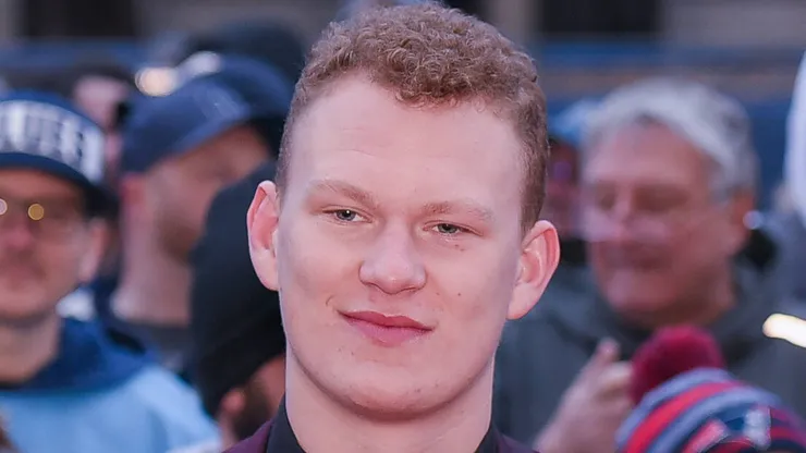 Atlantic Division forward Brady Tkachuk of the Ottawa Senators (7) who is from St. Louis during the National Hockey League Red Carpet for the All Star Weekend held at the Enterprise Center in St. Louis City, MO