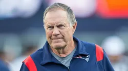 Former New England Patriots head coach Bill Belichick looks on during an NFL game.
