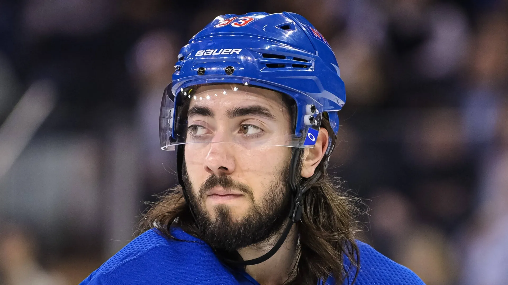 New York Rangers Mika Zibanejad during a regular season NHL game between New York Rangers and Washington Capitals on March 5, 2020 in New York.