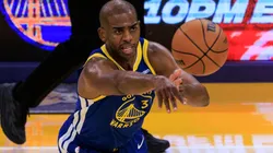 Chris Paul 3 of the Golden State Warriors during their preseason NBA, Basketball Herren, USA game against the Los Angeles Lakers on Friday October 13, 2023 at Crypto.com Arena in Los Angeles, California. Lakers lose to Warriors, 129-125.