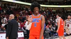 Oklahoma City Thunder Forward Jalen Williams (8) reacts after a NBA, Basketball Herren, USA game between the Oklahoma City Thunder and the Chicago Bulls on January 13, 2023 at the United Center in Chicago, IL.