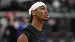 Oklahoma City Thunder guard Shai Gilgeous-Alexander (2) during the Oklahoma City Thunder vs Los Angeles Clippers on November 02, 2024, at the Intuit Dome in Inglewood, California.