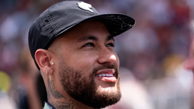 Neymar on the starting grid before the 2023 FIA Formula 1 Spanish Grand Prix at Circuit de Barcelona-Catalunya in Montmelo near Barcelona, Spain.