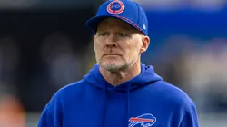 Buffalo Bills head coach Sean McDermott during pregame warmups before an NFL, American Football Herren, USA football game between the Buffalo Bills and Los Angeles Rams at SoFi Stadium, December 8, 2024, in Inglewood, California.