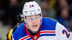 Rangers right wing Kaapo Kakko (24) in game action during the NHL game between the New-York Rangers and the Vancouver Canucks at Rogers Arena in Vancouver, Canada.