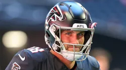 Atlanta Falcons quarterback Kirk Cousins (18) during warmups before the game against the Seattle Seahawks at Mercedes-Benz Stadium.