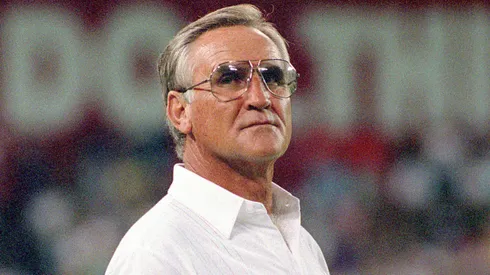 Miami Dolphins head coach Don Shula during the preseason game against the Washington Redskins at RFK Stadium on Friday, August 25, 1989.
