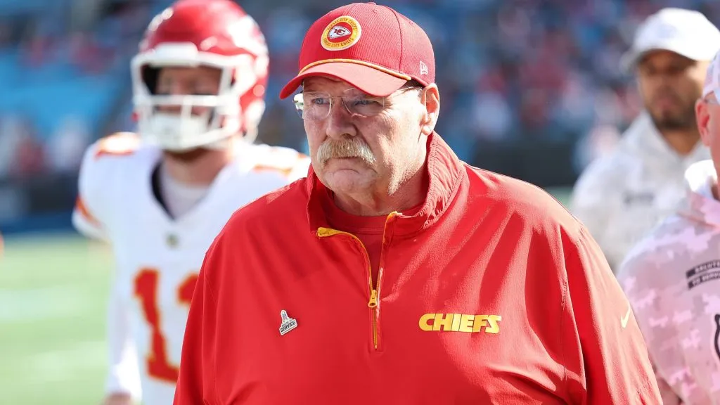 Kansas City Chiefs head coach Andy Reid during an NFL game between the Kansas City Chiefs and the Carolina Panthers on November 24, 2024. (Source: IMAGO / Icon Sportswire)