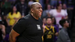 Owner Magic Johnson attends the game between the Los Angeles Sparks and the Minnesota Lynx at Crypto.com Arena.