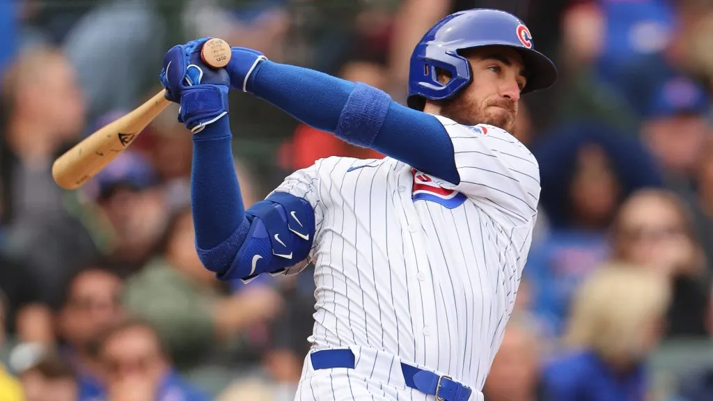 Cody Bellinger #24 of the Chicago Cubs at bat against the Cincinnati Reds at Wrigley Field on September 27, 2024 in Chicago, Illinois. (Photo by Michael Reaves/Getty Images)