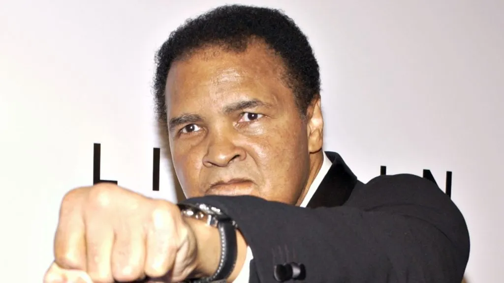 Boxer and honoree Muhammad Ali arrives at the 20th Annual “Midsummer Nights Magic Awards Dinner” on July 13, 2005 at the Century Plaza Hotel in Los Angeles, California. (Photo by Amanda Edwards/Getty Images)