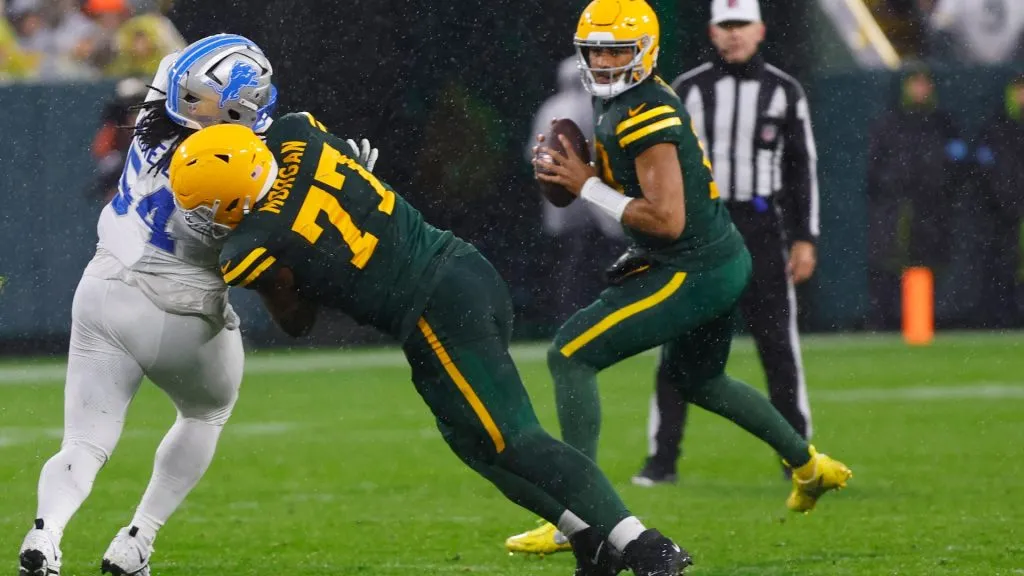 Jordan Morgan against the Detroit Lions