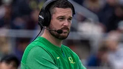 Oregon head coach Dan Lanning on the sideline during the NCAA, College League, USA Football game between Oregon Ducks and the California Golden Bears. Oregon beat California 42-24 at California Memorial Stadium.