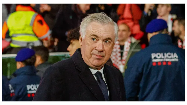 Spanish La Liga EA Sports soccer match Girona vs Real Madrid at Montilivi stadium in Girona, Spain, 07 december 2024 Ancelotti
