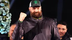 Tyson Fury 2 walks in to his weigh in during the weigh-in as part of Oleksandr Usyk v Tyson Fury 2 on December 20, 2024 in Riyadh.