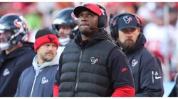 Houston Texans head coach DeMeco Ryans in the fourth quarter of an NFL, American Football Herren, USA game between the Houston Texans and Kansas City Chiefs on December 21, 2024 at GEHA Field at Arrowhead Stadium in Kansas City, MO.