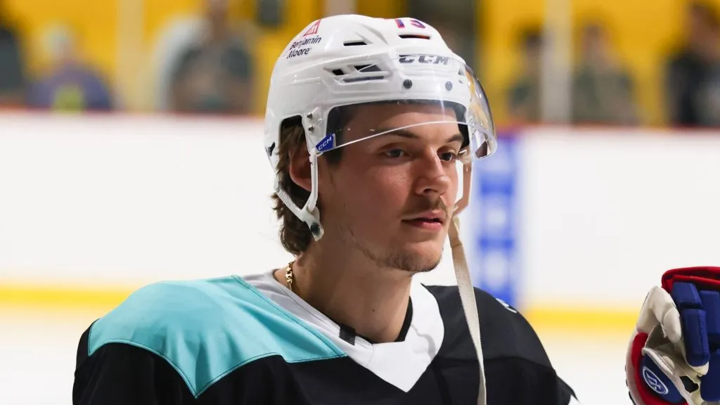 New York Rangers Right Wing Matt Rempe (73) during the 2nd Annual Shoulder Check Showcase for Mental Health Awareness on July 25th, 2024 at Terry Conners Rink in Stamford, CT.
