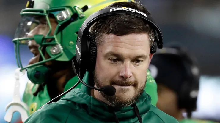 Oregon State vs Oregon NOV 24 November 24, 2023: Oregon Head Coach Dan Lanning during the Civil War football game between the Oregon State Beavers and the University of Oregon Ducks at Autzen Stadium, Eugene, OR.