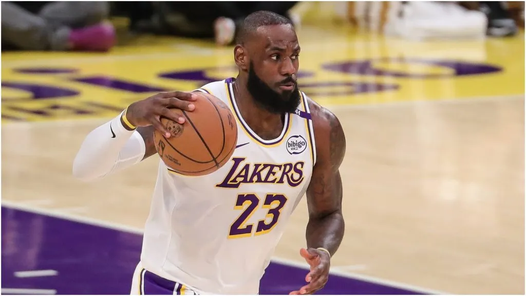 LeBron James dribbling