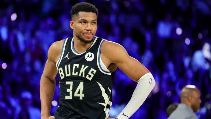 Giannis Antetokounmpo #34 of the Milwaukee Bucks.