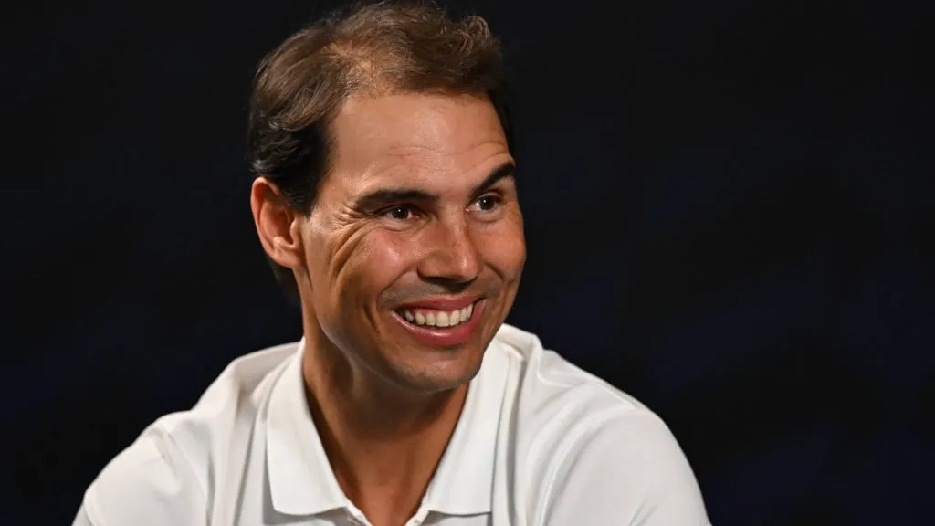 Rafael Nadal visiting the 2024 ANextGen ATP Finals in Jeddah on December 20, 2024. (Source: IMAGO / ABACAPRESS)